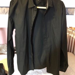 Boys black button up